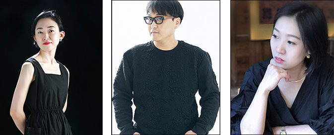 산조 - 협업공예가 김지선, 판소리 -공간디자인 김상윤, 판소리 - 협업공예가 촤민정(전통매듭) -왼쪽부터