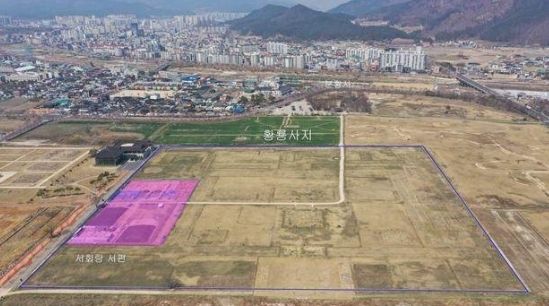 황룡사지 전경