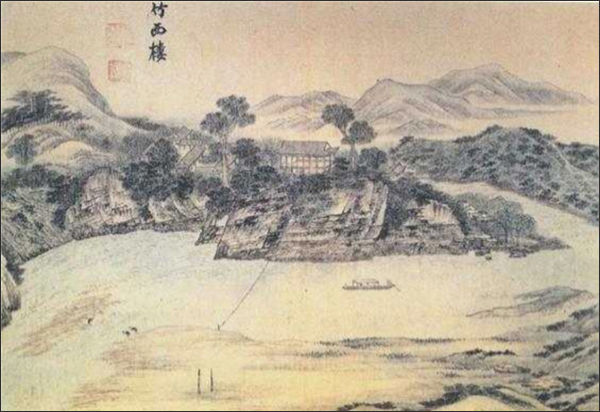 김홍도(1745~1806)의 죽서루( 금강사군첩』(18세기 말), 개인소장)