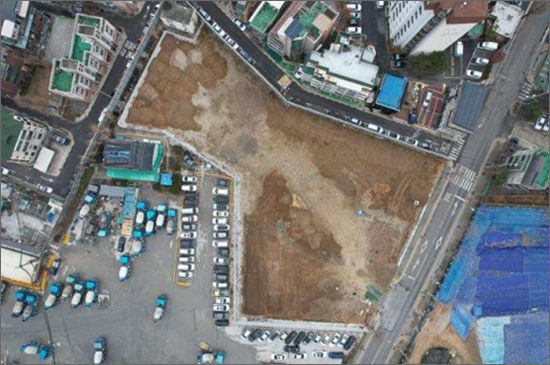 삼표산업 풍납공장 일부 반환 터 시굴조사 항공사진