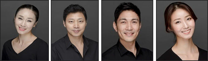 '액막이’ 공동안무 l 김미애, ‘평채소고춤’ 안무 l ‘정관영, 윷치기놀이’ 공동안무 l 정길만, ‘한량’ 안무 l 황용천(왼쪽부터)