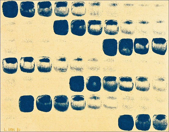 이우환, <From Point>, oil and mineral pigment on canvas, 24x33.5cm(4), 1980, 1억 4천만 원~2억 5천만 원