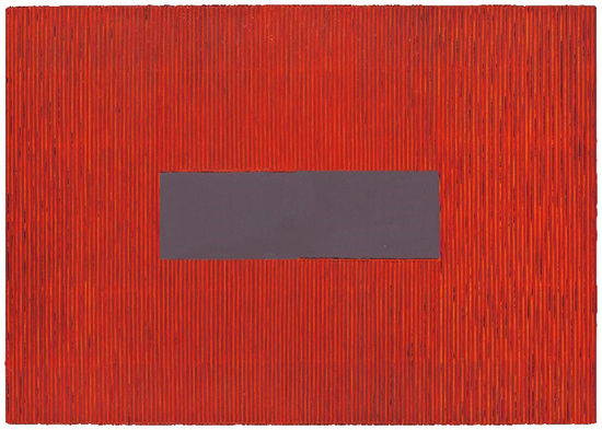박서보, <묘법 No. 110218>, mixed media with Korean hanji paper on canvas, 165x260cm(200), 2011, 6억 원~8억 원
