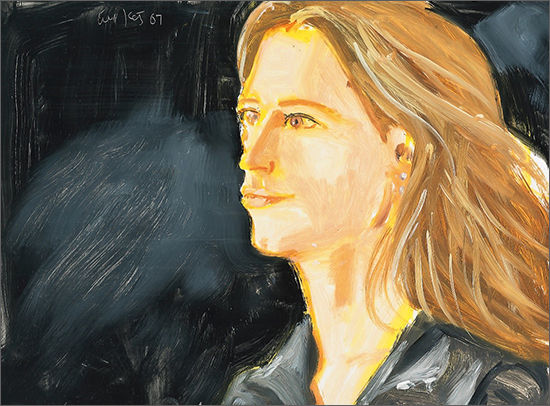 알렉스 카츠, <Stephanie>, oil on board, 29.8x40.5cm, 2007, 1억 8천만 원~2억 8천만 원