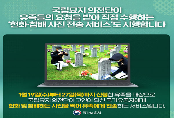 헌화·참배 사진 전송 서비스