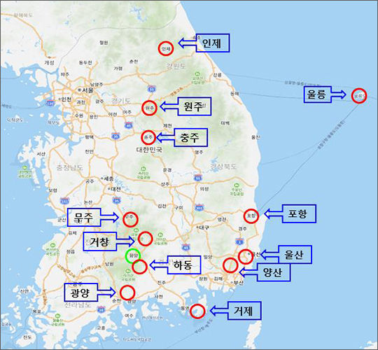 기후변화에 따른 수액 출수량 변화 조사지