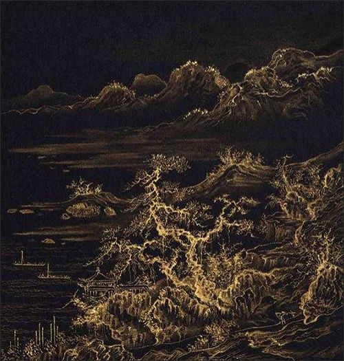 박지해,사시팔경도_초춘(初春), 27x26cm, 견본금니, 202