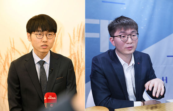 신진서 9단(왼쪽)과 양딩신 9단이 2022년 첫 세계대회 우승컵을 놓고 결승에서 맞붙는다