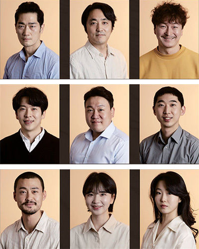 출연진 : 맹포수역 장재호, 용막 역 문호진, 종수 역 조운(윗줄 왼쪽부터) / 중위 역 허진, 하사 역 이승현, 금석 역 김현(가운뎃줄 왼쪽부터) / 수염 역 박진호, 복녀 역 김슬기, 부근 역 장승연(아랫줄 왼쪽부터)