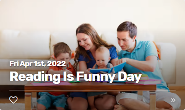 미국의 4월 1일은 '책 읽기가 즐거운 날(Reading Is Funny Day)'이기도 하다.