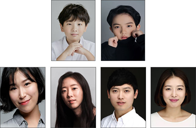 교진(더블)┃이윤서, 교진(더블) - (윗즐 왼쪽부터) / 엔통이┃윤지선, 까르르┃심소라, 까칠이┃서어진, 선생님┃이원경(아랫줄 왼쪽부터)