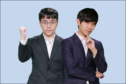 신민준 9단(왼쪽)과 이지현 9단이 아시안게임 대표팀에 마지막으로 합류했다.