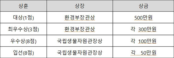성인부(대학생 포함) 시상 내역
