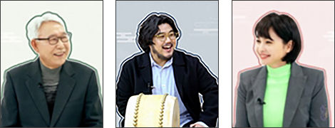 최동현┃판소리 연구가ㆍ시인, 유태평양┃국립창극단 단원, 구잘 투르수노바┃방송인ㆍ유튜버(왼쪽부터)