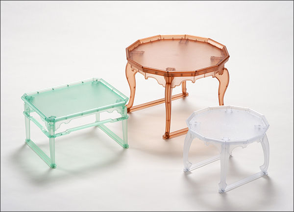 하지훈, 투명호족반 폴리카보네이트, 42x29cm / 투명구족반 폴리카보네이트, 29.5x20.5cm / 투명나주반 폴리카보네이트, 27.5x35.5x20cm