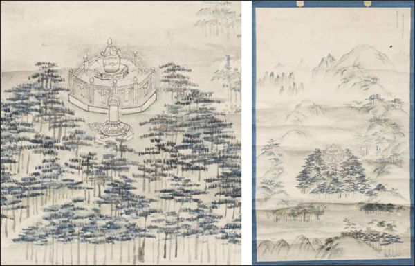 헌종 태봉도 / 태실 모습(왼쪽), 전체
