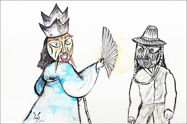 어쭈구리, 되잖은 소리, 지밀나인 족보더냐 (그림 오희선 작가)