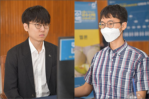 국수산맥 세계프로최강전 결승에서 맞붙게 될 신진서 9단(왼쪽)과 변상일 9단