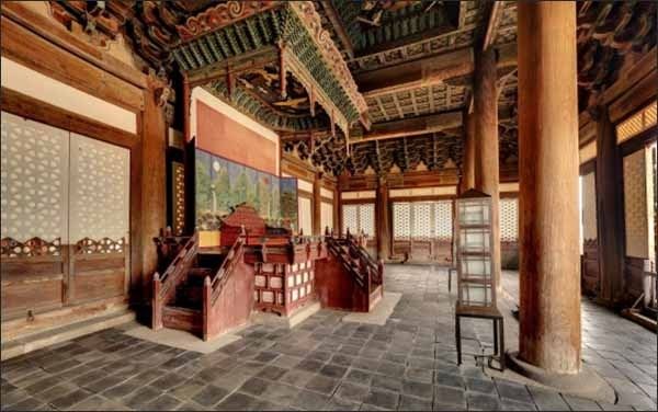 창경궁 명정전 내부 단청 모습