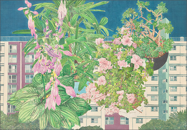 진민욱_Stroll & see200703_비단에 수묵채색_89.5×128.5cm_2021