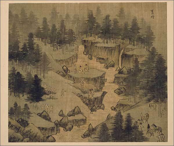 신묘년풍악도첩 '백천교(百川橋)', 정선(鄭歚, 1676-1759), 18세기, 비단에 수묵담채, 국립중앙박물관 소장