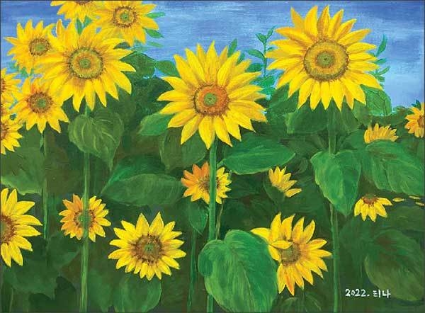 김순자, <풍요>, 41×53.3cm, 2022, 아크릴릭화