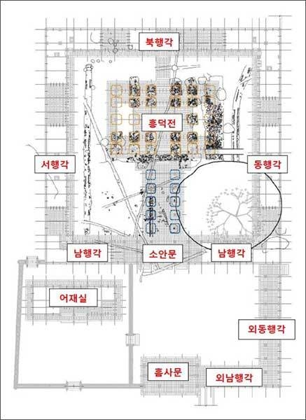 덕수궁 흥덕전 권역 배치계획 도면