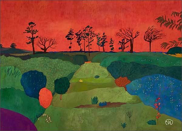 제주 - 닿아진 풍경 2, 72.7×53cm, opaque color on cnavas, 2022