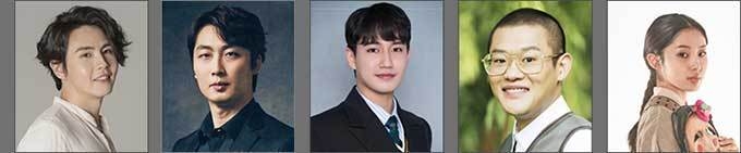 출연진 정유강 역 박유겸, 한정운 역 지혜근, 심우담 역 조성태, 신창주 역 조성태, 여진 외 멀티 역 문은수(왼쪽부터)