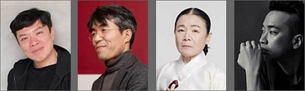 창극 <트로이의 여인들> 주요 제작진 / 콘셉트ㆍ연출┃옹켕센(Ong Keng Sen), 극본┃배삼식, 작창┃안숙선, 작곡ㆍ음악감독┃정재일(왼쪽부터)