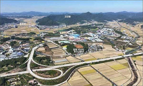 함평 마산리 표산고분군 조사지역 원경