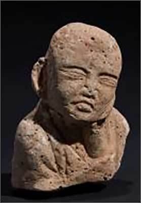 나주 불회사 나한상, ‘생각에 잠긴 나한’ (국립광주박물관 소장)