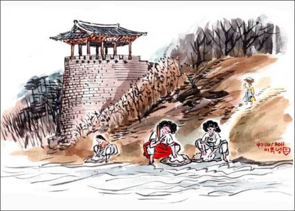 우수, 대동강물도 풀려 빨래하기 좋아(그림 이무성 작가)