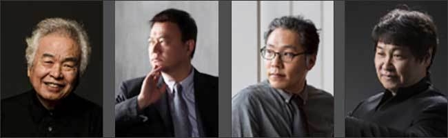 위촉 작곡ㆍ작곡┃박범훈, 위촉 작곡ㆍ작곡┃김대성, 위촉 작곡ㆍ작곡┃황호준, 지휘┃원영석(왼쪽부터)