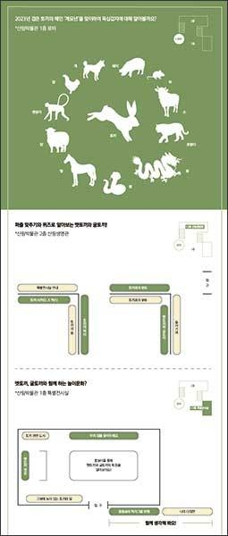 「놀이로 만나는 멧토끼, 굴토끼」 전시 안내도