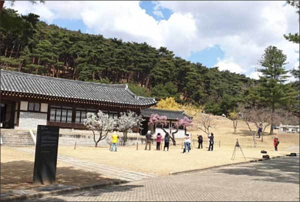 지난해 현충사 조기개방 현장 사진