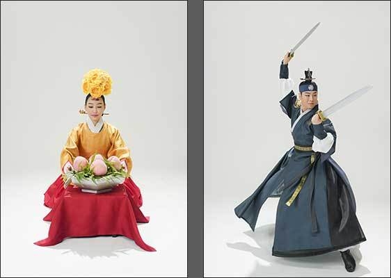 ‘교방정재’ '헌반도'(왼쪽), '황창무'
