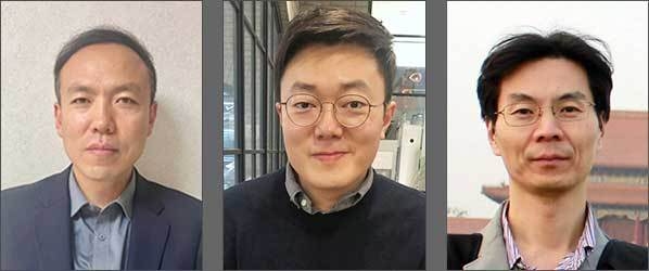 금관상을 받는 조효식ㆍ권영우 학예연구사, 허형욱 학예연구관(왼쪽부터)