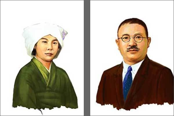 〈2023년 5월의 독립운동가〉 가네코 후미코 선생(왼쪽), 후세 다쓰지 선생