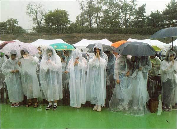 제17회 청소년(중고등학생)불교사진 공모전에서 대상을 받은 대전외국어고등학교 1학년 이향령 학생의 “빗속에서”