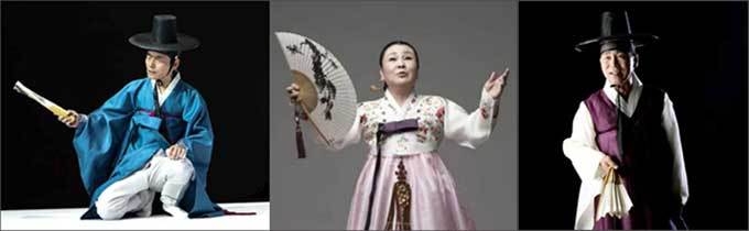 판소리 윤진철 보유자, 판소리 김영자 보유자, 판소리 김일구 보유자(왼쪽부터)