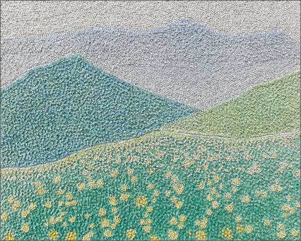 '내가 찾은 꽃길4', 161×130cm, 한지와 혼합