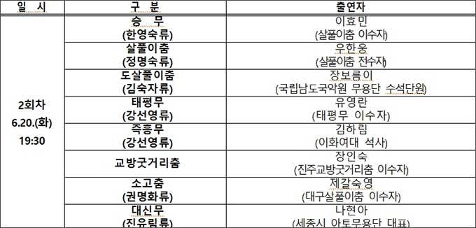 2023년 팔일(八佾) 2회차 공연(6.20.(화)