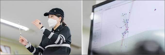 정예지 로봇학습지휘자의 움직임 갈무리 장면