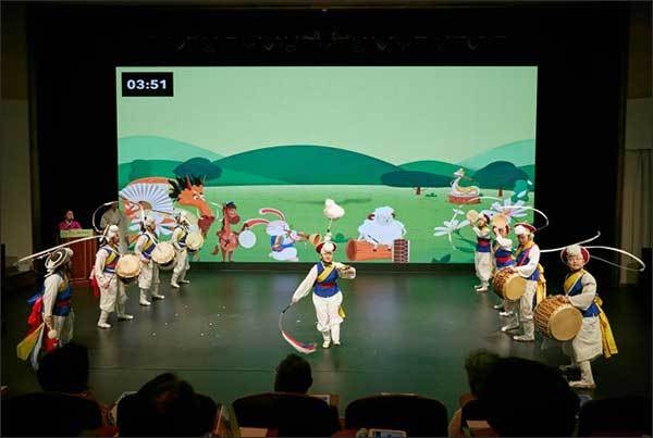 제21회 대한민국 어린이 국악큰잔치 경연 중 풍물 부문 공연(대상 수상자 마재인 외 9명)