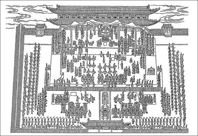 《진연의궤》 권수 「중화전 진연도」