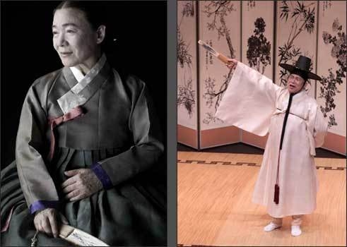 판소리 안숙선 보유자(왼쪽), 판소리 정회석 보유자>