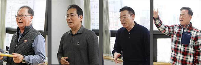 판소리 공부하는 사람들 이오규, 임우혁, 김영범, 정덕균(왼쪽부터)