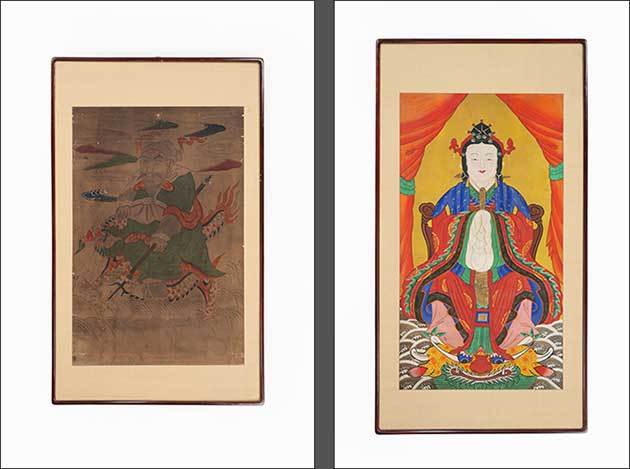 무신도-용왕(巫神圖-龍王) -왼쪽, 무신도-용궁부인(巫神圖-龍宮夫人)