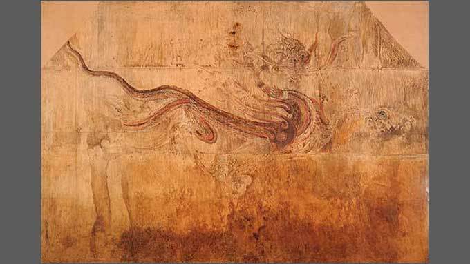 강서대묘 청룡, 고구려 6세기 후반, 1930년 무렵 모사